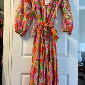 Couture Miss June Paris floral maxi dress NWT